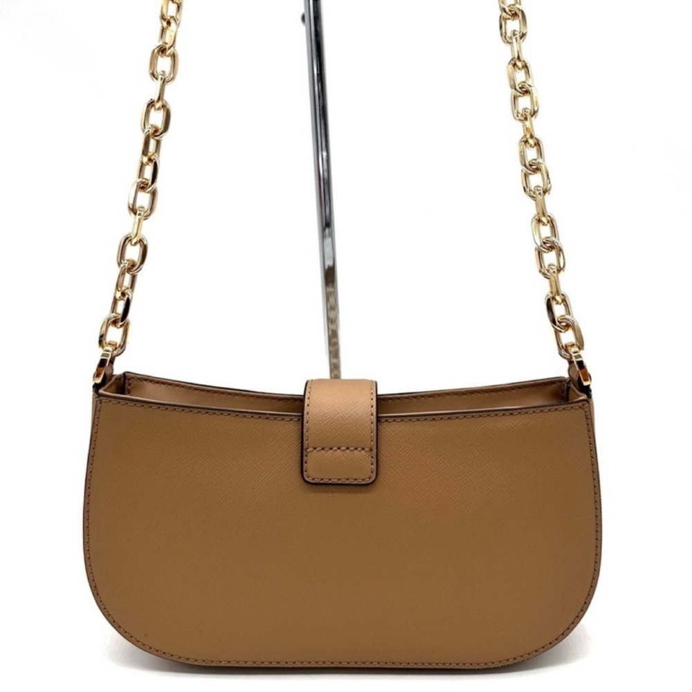 Michael Kors Carmen Small Pouchette Crossbody Bag Camel Multi - Picture 6 of 11